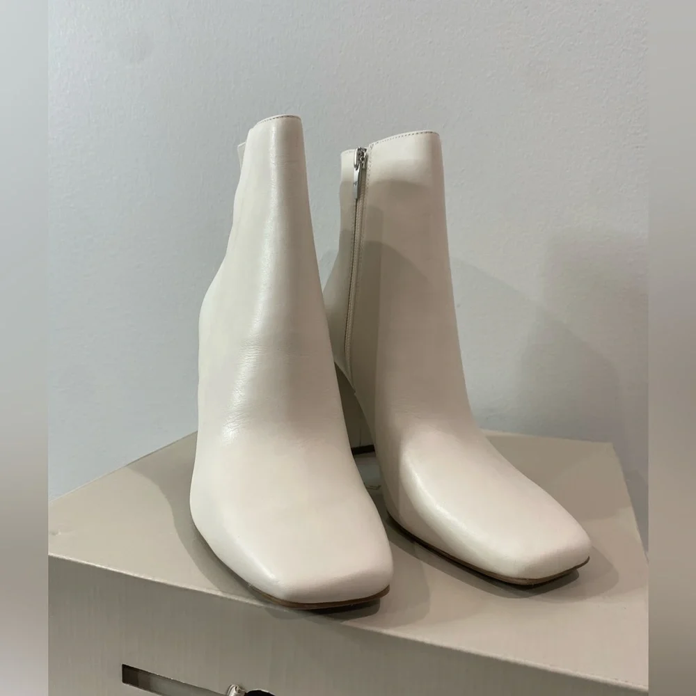 Marc fisher Square toe Bootie Ivory